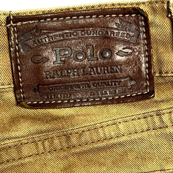 Authentic Dungarees Polo Ralph Lauren Jeans Brown Tompkins Skinny 28 Mid Rise - Picture 6 of 16